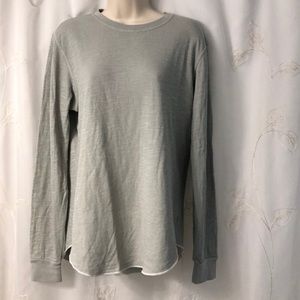 Gray casual long sleeve shirt